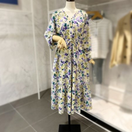 와이 허리 스트링 원피스