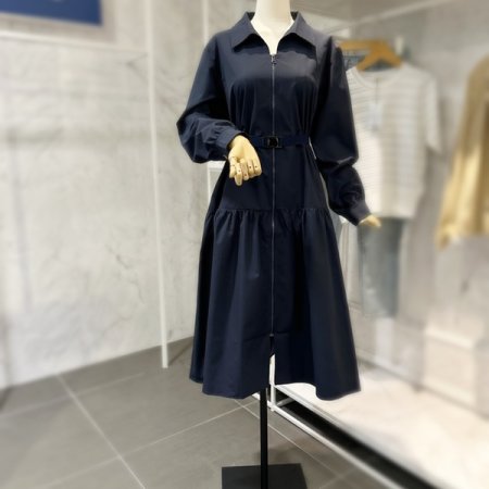 집업 벨트 원피스