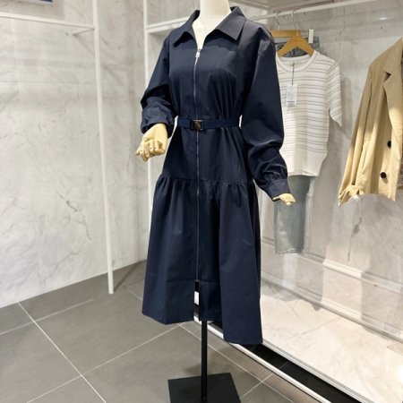 집업 벨트 원피스