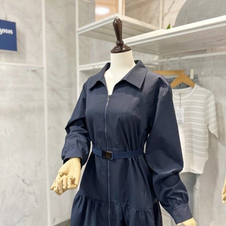 집업 벨트 원피스