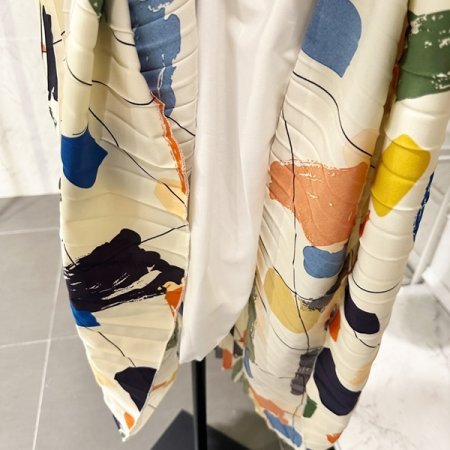 밴딩 프린팅 주름 스커트