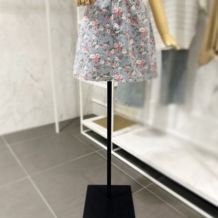 플라워 미니 청 스커트