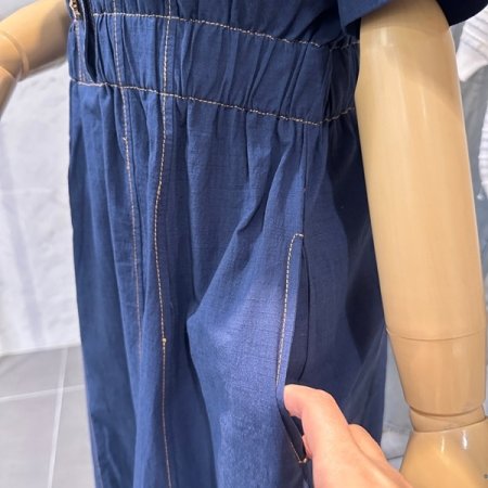 카라 밴딩 스티치 원피스