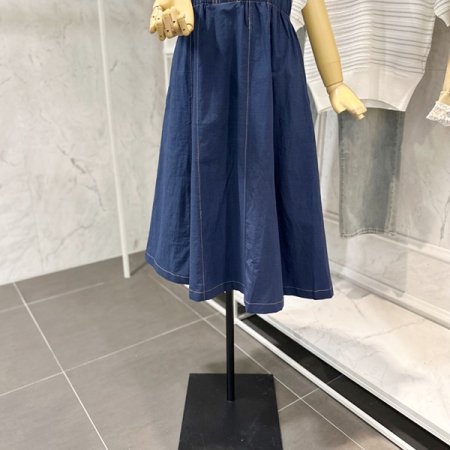 카라 밴딩 스티치 원피스