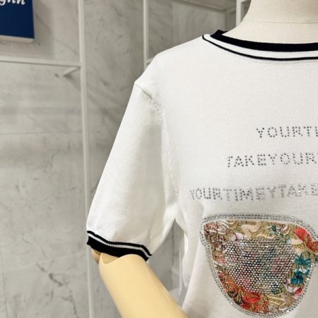 큐빅 선글라스 니트