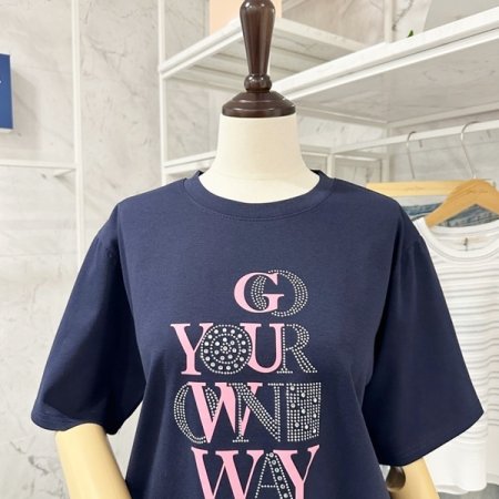 실버 레터링 티셔츠