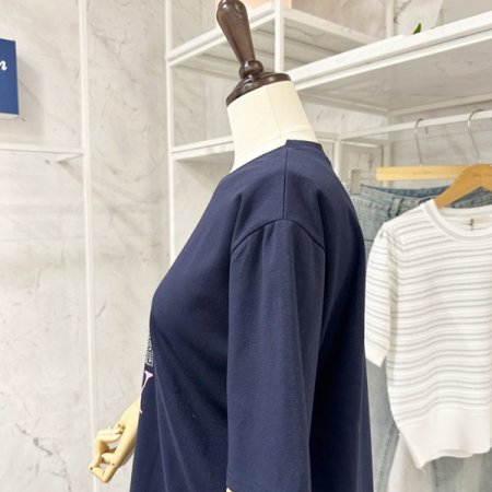 실버 레터링 티셔츠