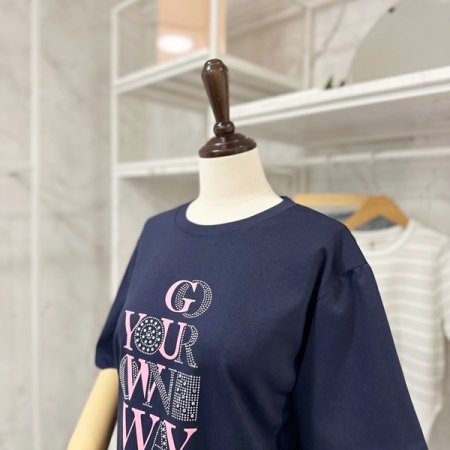 실버 레터링 티셔츠