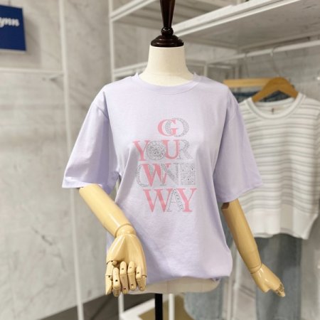 실버 레터링 티셔츠