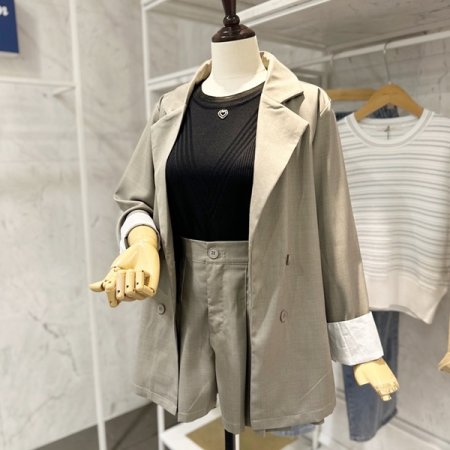 더블자켓 반바지 셋업