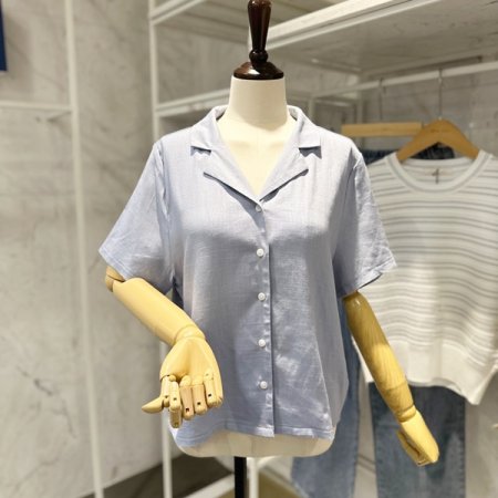 린넨 카라 셔츠