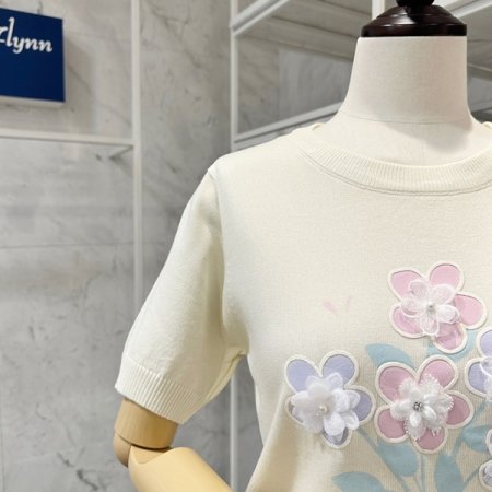 꽃 진주 니트