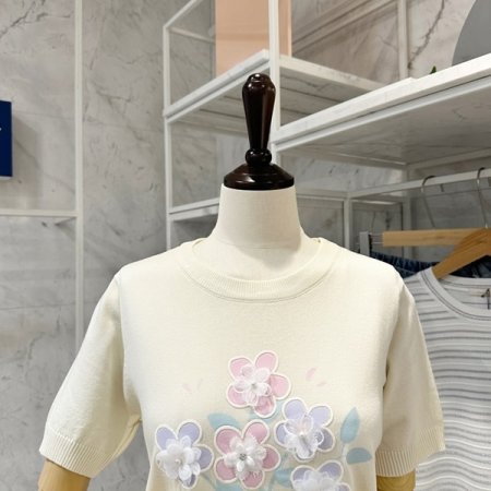 꽃 진주 니트