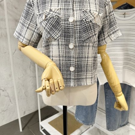 체크 트위드 자켓