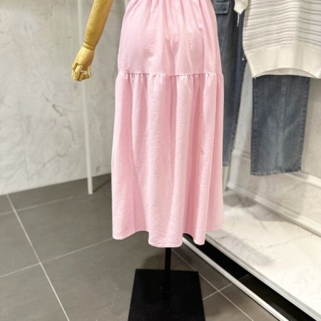 컬러 뒷밴딩 포켓 스커트