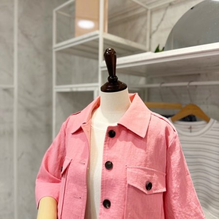 양포켓 린넨 자켓