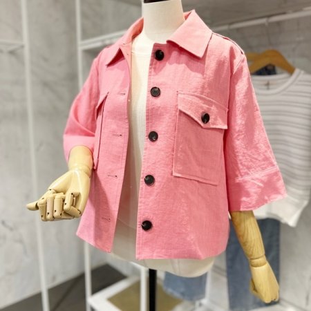 양포켓 린넨 자켓