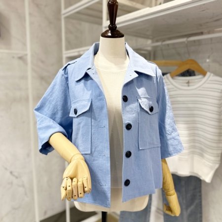 양포켓 린넨 자켓