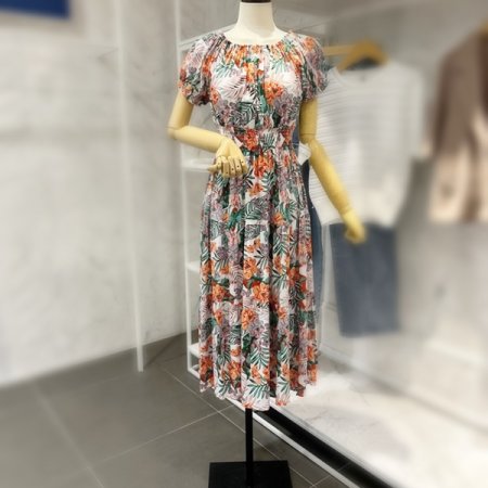 야자꽃 밴딩 원피스