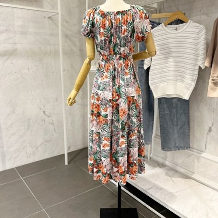 야자꽃 밴딩 원피스