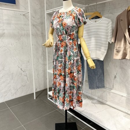 야자꽃 밴딩 원피스