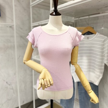 이중 프릴 니트