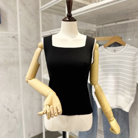 앞뒤 민소매 니트