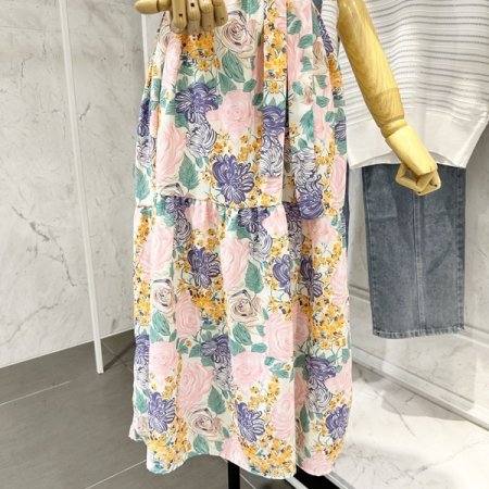 핑크 로즈 벨티드 원피스