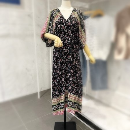 양 브이 롱 원피스