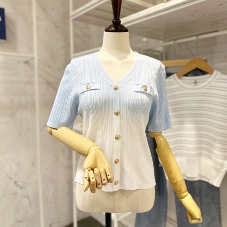 그라데이션 브이넥 가디건