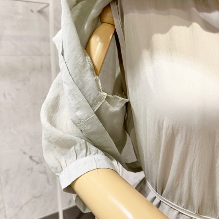 케이프 스트링 롱 원피스