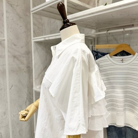 프릴 캉캉 블라우스