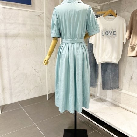 카라 벨트 원피스