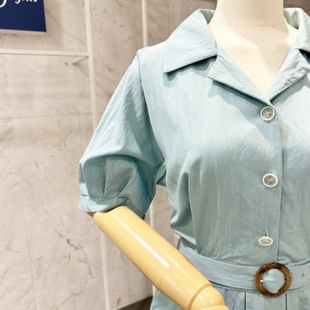 카라 벨트 원피스