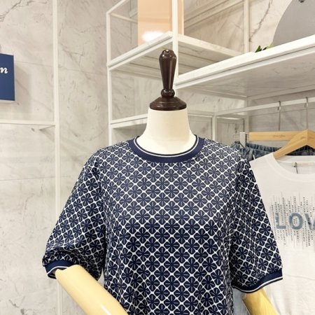 플리츠 패턴 반팔 원피스