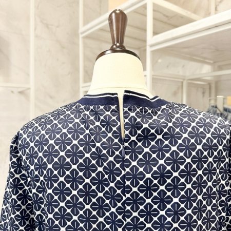 플리츠 패턴 반팔 원피스