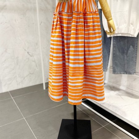 줄무늬 밴딩 스커트