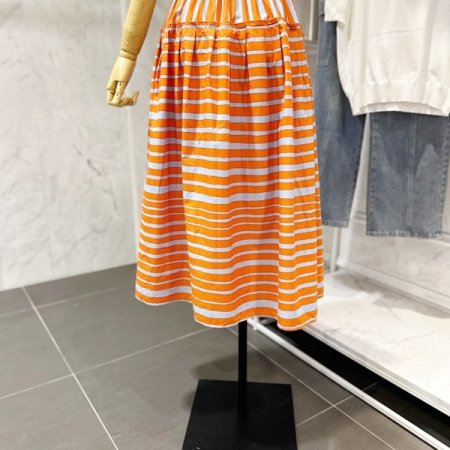 줄무늬 밴딩 스커트