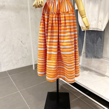 줄무늬 밴딩 스커트