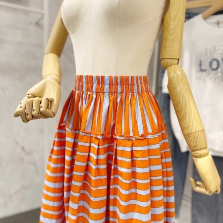 줄무늬 밴딩 스커트