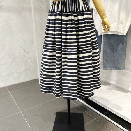 줄무늬 밴딩 스커트