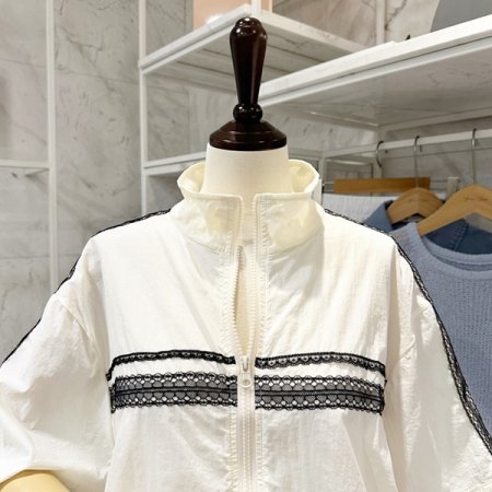 레이스 집업 반바지 세트