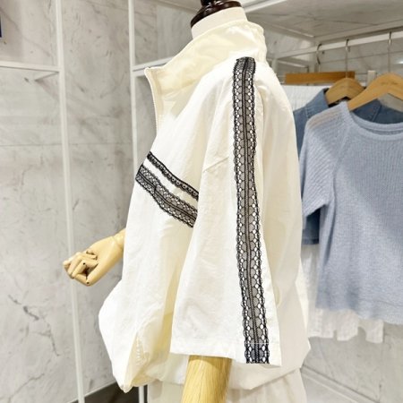 레이스 집업 반바지 세트