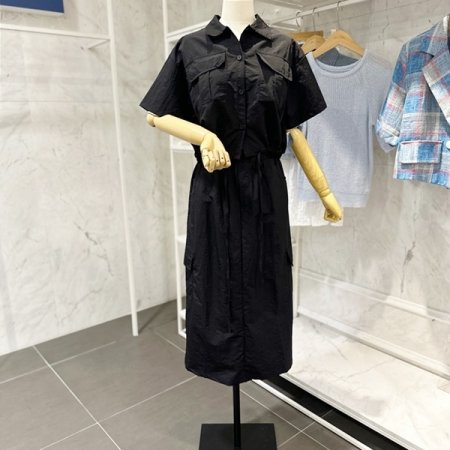 스트링 셔츠 카고 스커트 세트