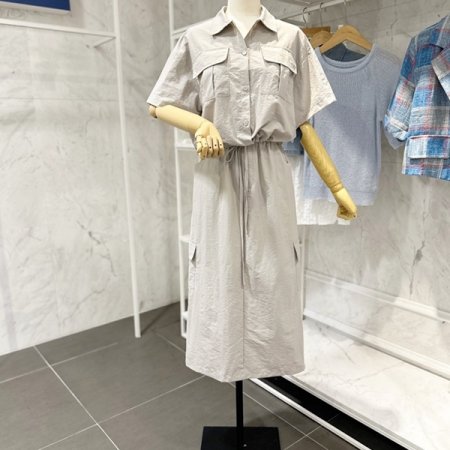 스트링 셔츠 카고 스커트 세트