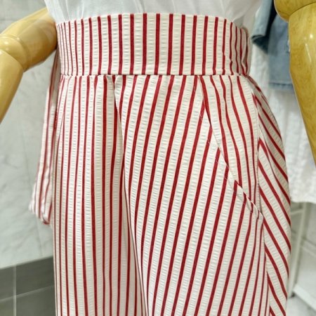 티셔츠 스트라이프 스커트 가방 세트