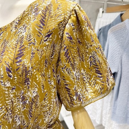 브이넥 열대꽃 스트링 원피스