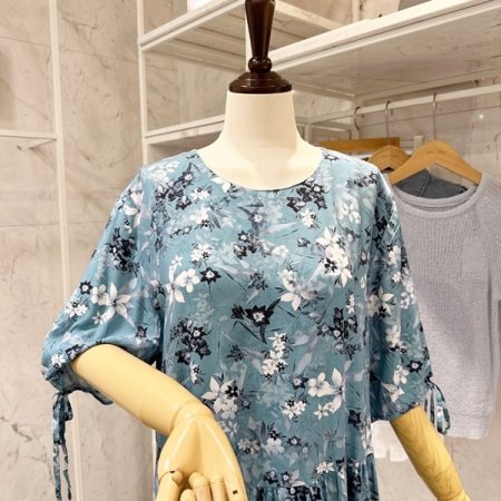 꽈배기 벨트 플라워 원피스