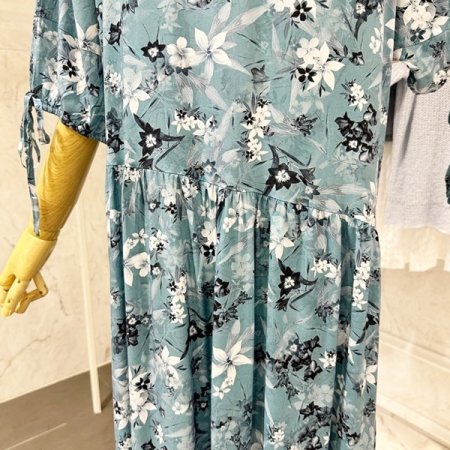 꽈배기 벨트 플라워 원피스