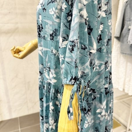 꽈배기 벨트 플라워 원피스